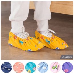 1 par de niños Cubiería de zapato reutilizable Papeles elásticos Anteckid cubos Pies de polvo de tela de tela de alumno 240419