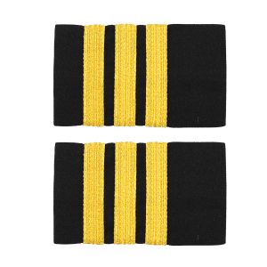 1 par de decoración de ropa Epaulettes Pilotos profesionales de uniforme barras Barras camisas artesanales insignias de hombro prenda accesorio de bricolaje