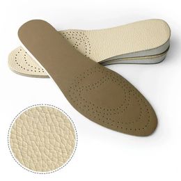 1 Pair Double-sided Cowhide Increase Insoles Increased Insole In Sports Breathable and Shockproof