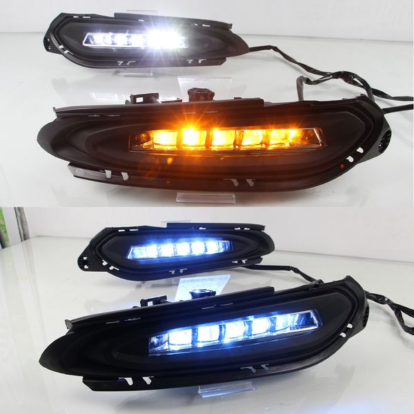 1 paire DRL 12V LED voiture diurne lumière pour Honda HRV HRV 2015 2016 2017 2018 feux antibrouillard avec relais de style signal de virage dynamique