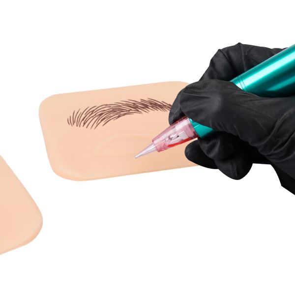 1 paire tatouage des sourcils pratiquer la peau en silicone épaissie 3D paupière semi-permanente front pratiques fausse peau