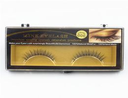 1 Paar valse wimpers 3D handgemaakte mink eye wimpers natuurlijke korte wimpers schoonheid make -up extensie toolsl faux1942485