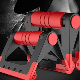 Soporte para flexiones plegable para uso doméstico, soporte para flexiones de Fitness, barra de realce, color rojo, 1 par, 240127