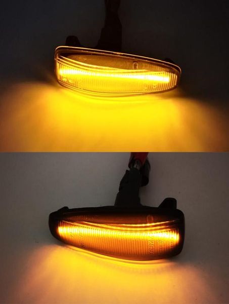 1 par para Mitsubishi Lancer Evolution Evo X Outlander Sport RVR ASX Mirage LED para guardabarros indicador lateral luces de señal de giro 9655534