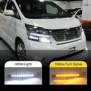 1 paar LED DRL Dagrijverlichting Daglicht Richtingaanwijzer Voor Toyota Vellfire 2008 2009 2010 2011 2012 2013 2014 2015