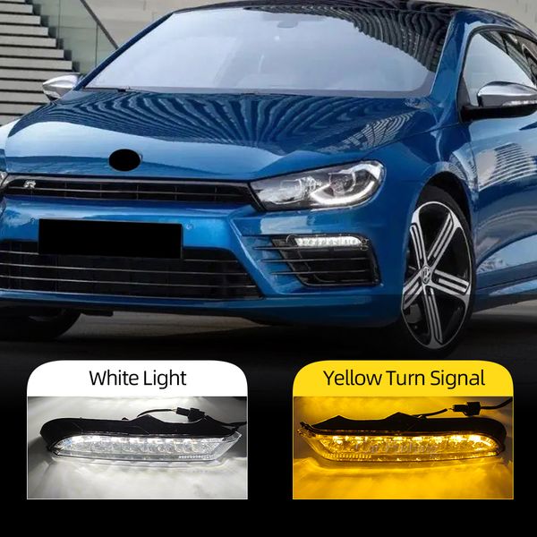 1 par para Volkswagen VW Scirocco R Line 2015 2016 CAR LED BUMPER PARGO DRL Daytime Running Light Signal Fog Lampa