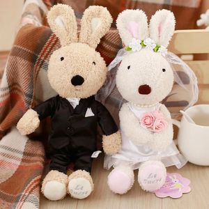 1 paire Kawaii mariage lapin Le Sucre lapins poupées doux Couple jouets en peluche animaux en peluche pour enfants filles mariage Saint-Valentin 240123