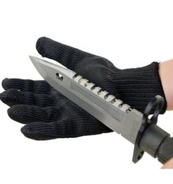 1 paire gants kevlar preuves protéger les gants de sécurité du fil en acier inoxydable bouchette de boucherie métallique anticcutting gants de travail respirant9729402