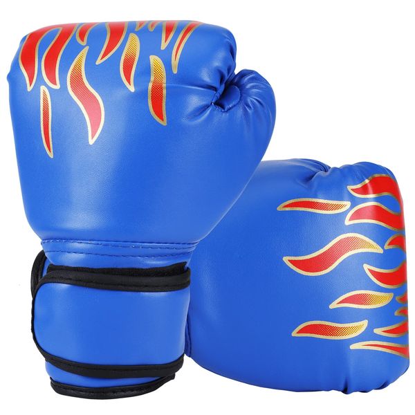 1 paire gants de boxe d'enfants enfants coups de frappe PU exercice de fitness ajusté