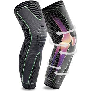 1 paar knie pads compressie beenmouwen met elastische riemen voor kniepijn, uitwerking, artritis, hardlopen, ACL