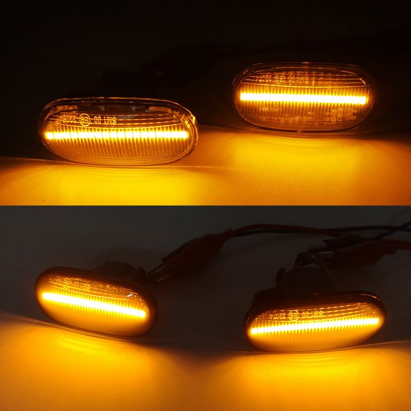 1 par LED marcador lateral dinámico de giro luz de giro Blinker secuencial para Honda Prelude CRX S2000 Integra Fit del Sol Acura Civic