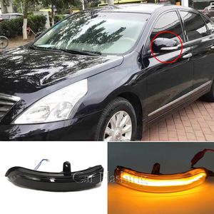 1 paar LED Dynamische draai Signaallicht Zij mirror knipper pijl-sequentiële flitsende repeater voor Nissan Teana J32 Maxima 2008-2013