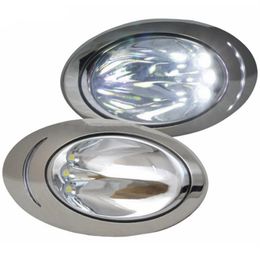 1 par de luces LED para barco marino, luz blanca, casco de acero inoxidable, montaje en superficie lateral, luz trasera de acoplamiento, 12V DC2617