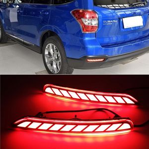 1 par de reflectores LED antiniebla traseros para Subaru Forester 2008 - 2019 luz de freno de parachoques trasero de coche luz de señal de giro dinámica 265t