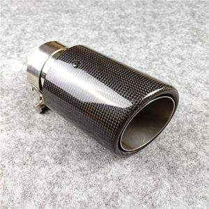 1 pièce longueur 170mm tuyau d'échappement voiture universel noir brillant sertissage AK buses en fibre de carbone remplacement Akrapovic embout de silencieux en acier inoxydable