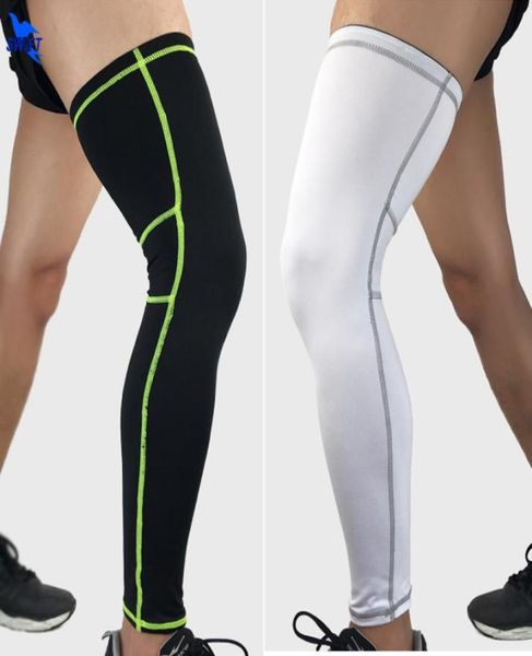 1 paire allongez le cyclisme des pattes de basket-ball de basket-ball à manches de jambe de jambe de genou élastique football tibia leggings protecteurs de protection sécurité 9809836