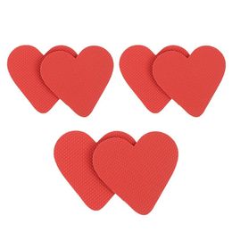 1 par de amor Heart High Heel Anti-Slip Autoadhesivo Según Patantillas Suelas Rojo Forma de amor Rojo Almohadillas de protección de protección no deslizante