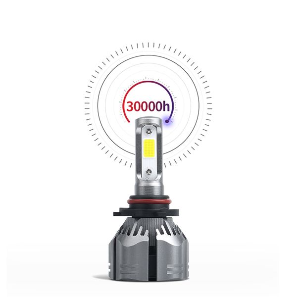 1 paire Mini taille voiture phare lampe H1 H3 H4 H7 H11 H8 HB4/9006 HB3/9005 LED ampoule Auto antibrouillard 12V 6000K phare