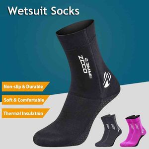 1 paire de nouvelles chaussettes de plongée en néoprène de 3 mm antidérapantes pour adultes, chaussures de combinaison chaudes en patchwork, bottes de surf pour hommes et femmes, natation H1208