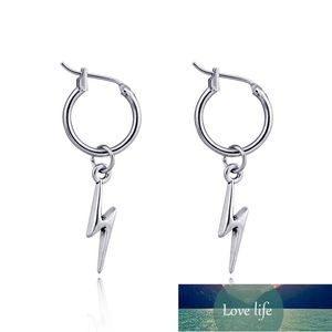 1 paire New Punk Cool lightn petites boucles d'oreilles créoles ouvertes avec pandent personnalité métal couleur boucle d'oreille pour femmes bijoux E838-T2-2 prix usine design expert qualité