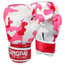 1 paire rose enfants cadeau enfants Kickboxing Kick Box formation poinçonnage sac de sable sport gants de combat MMA gants de boxe 240118