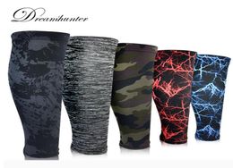 1 paire imprimé Camouflage mollet manches Fitness protège-tibia Compression basket-ball Football chaussettes course jambe orthèse protecteur 3748484