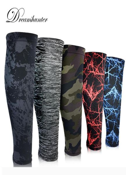 1 paire Camouflage Camouflage Sleeves Fitness Fitness Shin Guard Compression Basketball Football Socks Running Leg Brace Protector5771267