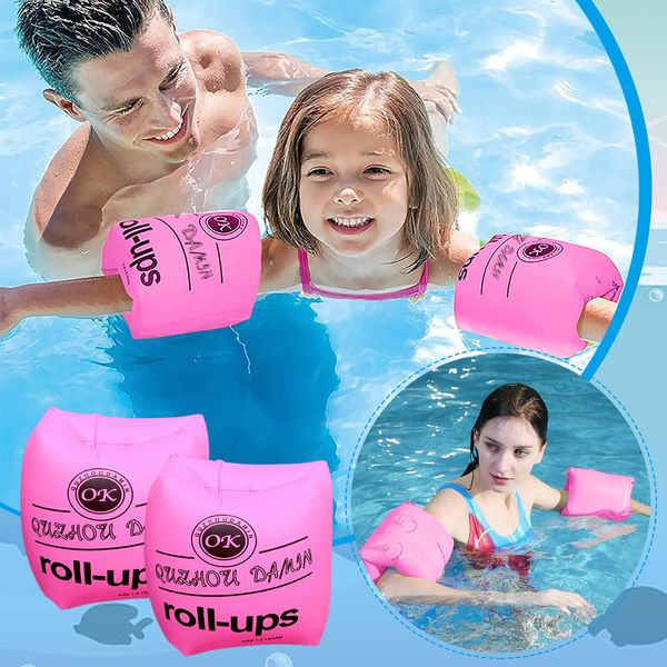 1 paire PVC Adulte Enfant Sécurité Formation Gonflable Piscine Bras De Natation Anneau Cercle Flotteur Eau Air Manches