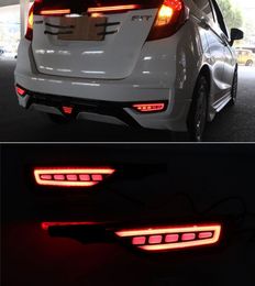 1 paire de feux antibrouillard arrière pour Honda Jazz Fit 2018 2019 2020, feu de pare-chocs arrière LED, feu stop, clignotant coulant, réflecteur 3300762