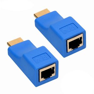 1 paar RJ45 4K -Compatible Extender Extension tot 30m boven Cat5e Cat6 Network Ethernet LAN voor HDTV HDPC DVD PS3 STB