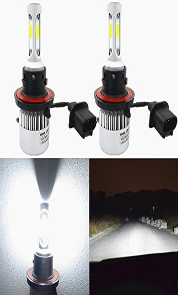 1 paire S2 Auto voiture H4 H11 H7 H13 9004 9005 9006 LED phares 72W 6500K 8000LM COB Auto Led phare 12v 24v3152495