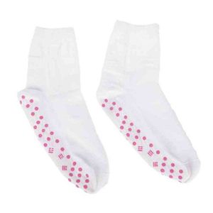 1 paire de chaussettes de soins de santé auto-chauffantes, thérapie magnétique Tourmaline, chaussettes de sport de Massage confortables et respirantes Y1222