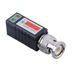 Livraison gratuite 1 paire d'émetteur-récepteur vidéo passif à 1 canal unique, connecteur BNC, adaptateur coaxial pour caméra Balun CCTV DVR BNC UTP Jcpfg