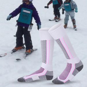 1 paar ski -sokken rekrijk verdikte winter kinderen meisjes jongens sport snowboard fietsen skiën voetbalsokken voor buitenklimmen