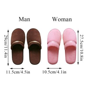 1 paire pantoufles pour hommes femmes Coral Fleece Slippers Hotel Slippers non glipons accessoires d'hiver doux