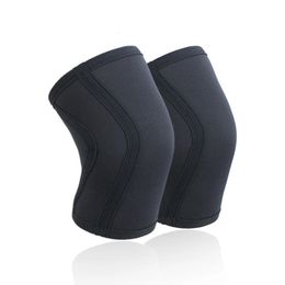 1 par de colaboras de rodilla de 7 mm Soporte de almohadillas para hombres Mujeres Sports de gimnasio Compresión Neopreno Protector de rodilla para CrossFit Plegado 240323