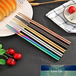 1 paar roestvrijstalen eetstokjes Chinese herbruikbare metalen eetstokje voor sushi hashi food sticks servies keukengereedschap