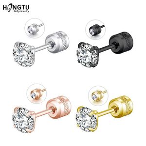 1 Paar Stalen Oor Piercing Studs Tragus Kraakbeen Oorbel Zirconia Stud Oorbellen 20G Rvs Studs244L