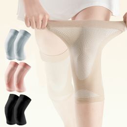 1 par de suporte de joelho ultrafino para verão elástico de náilon academia fitness vôlei tênis dança joelheiras esportivas alívio da dor nas articulações