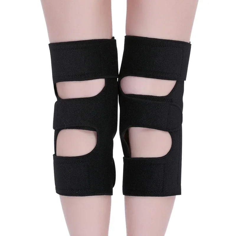 1ペアトルマリン磁気療法膝パッド自己加熱膝パッド痛み緩和関節炎膝は膝蓋骨マッサージスリーブをサポートします