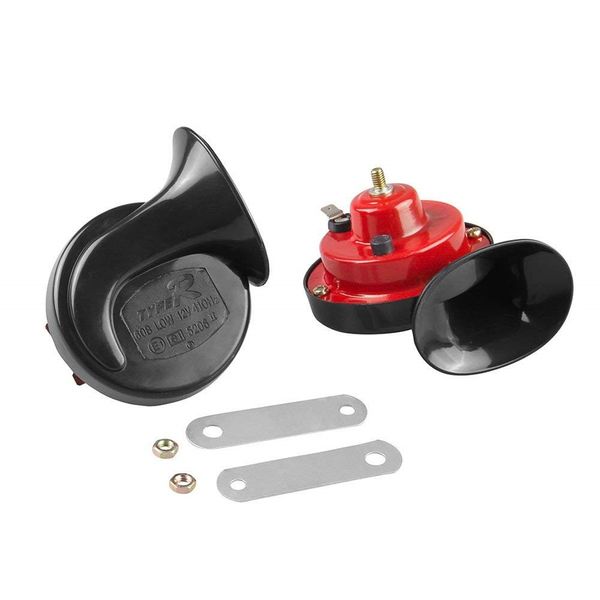 1 paire Universal Car Motorcycle Auto 12V 24V Horn Loue Horne Véhicule électrique Horne Snail Horn Air Horn