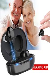 1 Pair USB -oplaadbare mini in oor draagbare onzichtbare hoorapparaten Assistent Assistent Verstelbare toongeluidsversterker voor dove elderly8236796