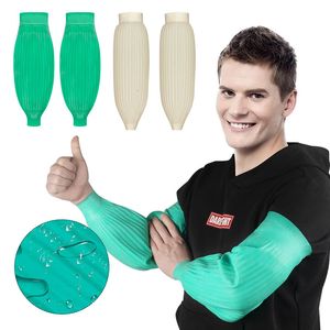 1 Paar Waterdichte Latex Arm Sleeves Covers Herbruikbare Beschermende Reiniging Overmouwen Keuken Gereedschap Morsmouw Huishouden 231225