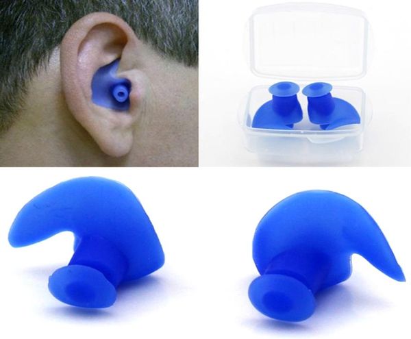 1 par de tapones para los oídos de natación de silicona profesionales impermeables para nadadores adultos niños buceo suave antiruido tapón para los oídos 5160655