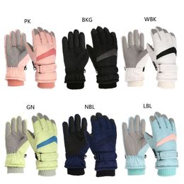 1 paire de mitaines d'hiver imperméables pour enfants, gants à doigts complets, épais, chauds, Sports, activités de plein air, D7WF 240226