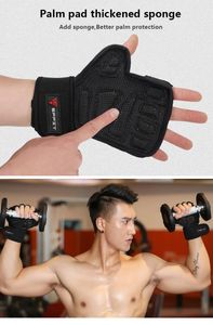 1 par de levantamiento de pesas entrenamiento mujeres hombres fitness deportes culturismo guantes de gimnasia puños gimnasio mano protector de palma guantes 240322