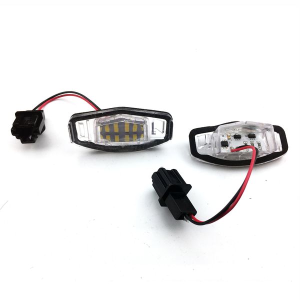 1 paire de feux de plaque d'immatriculation LED blancs pour Honda Civic Accord Odyssey pour Acura MDX RL TL TSX ILX lampe d'immatriculation