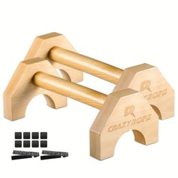 1 paire de supports de barre de pompes en bois, planche de support de pompes de gymnastique, exercice de remise en forme, musculation, entraînement, tige parallèle 240127