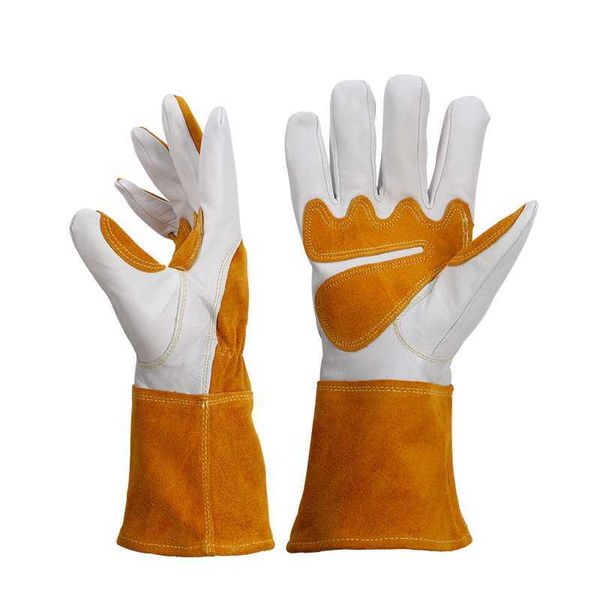 1 paire de gants de soudage de travail Protection des mains Anti-crevaison Anti-crevaison résistant à l'usure vêtements de jardinage