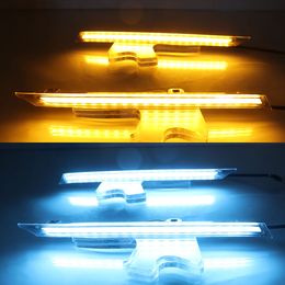 1 Paar Auto Motor Kap Vluchtige Decoratie DRL LED Daytime -hardlooplichten voor Toyota RAV4 2019 2020 2021 Turn Signal Lamp